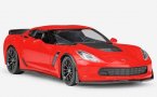 1:24 Yellow / Red Welly Diecast Chevrolet Corvette Z06 Model