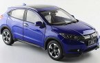 White / Blue 1:18 Scale Diecast 2014 Honda VEZEL Model