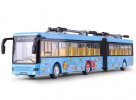 Blue / Red / Yellow Kids Diecast Trolley Articulated Bus Toy