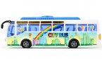 Long Scale Blue Kids Colorful Electric City Bus Toy