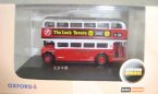 Mini Scale Red Oxford British Double-decker Bus Model