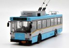 Blue 1:64 Scale Diecast Huayu BJD WG120C Trolley Bus Model