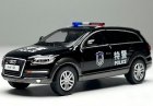 Black 1:64 Scale Police Diecast 2008 Audi Q7 FSI Quattro Model