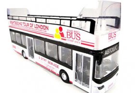 1:32 White Cabrio Sightseeing Tour London Double Decker Bus