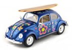 Kids 1:24 Scale Black / Red / Blue Diecast 1967 VW Beetle Toy