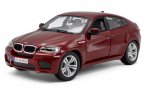 Wine Red / Black 1:18 Scale Bburago Diecast BMW X6 M Model