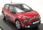 1:43 Scale Red / Blue Norev Diecast 2020 Citroen C3 SUV Model