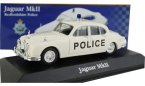 White 1:43 Scale Police Atlas Diecast Jaguar MK Model