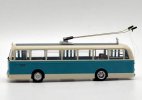 Blue-White 1:64 Scale Diecast Skoda 8TR Trolley Bus Model