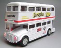 Yellow / Red / Blue / White Alloy Kids Double Decker Toys Bus