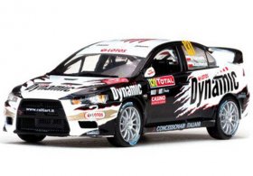 1:43 Scale Black WRC Diecast Mitsubishi Lancer Evolution X Model