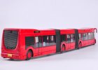 1:50 Scale Red / Silver Three Carriages Super Cruiser Bus Model