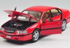 Red 1:24 Scale Welly Diecast 2001 Chevrolet Impala Model