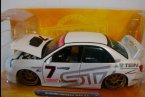 White / Wine Red 1:24 Diecast SUBARU IMPREZA WRX STI Model