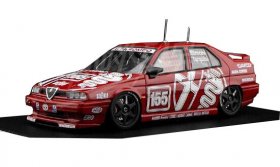 1:43 Scale Red NO.155 Diecast Alfa Romeo 155 TS Model