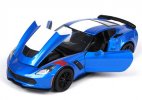 1:24 Blue Diecast 2017 Chevrolet Corvette Grand Sport Model