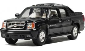 Black / Silver 1:24 Scale Welly Diecast Cadillac Escalade EXT