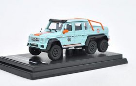 1:64 Scale Gulf Blue Diecast Mercedes Benz G63 AMG Pickup Model