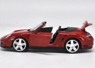 1:24 Red Motormax Diecast Porsche 911 Turbo Cabriolet Model