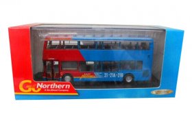 Red-Blue 1:76 Scale CMNL London Double Decker Bus Model