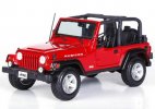 Red 1:18 Scale Maisto Diecast Jeep Wrangler Rubicon Model