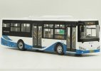 1:43 Scale White-Blue Diecast Sunlong SLK6109 City Bus Model