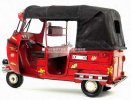 Large Scale Red Vintage Taxi Tinplate Tricycle Vespa Model