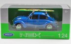 Black / Red / Blue 1:24 Scale Welly Diecast VW Beetle Model