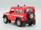 Red / White 1:36 Scale Welly Diecast Land Rover Defender Toy