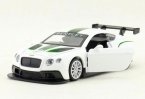 Kids 1:43 Scale White Diecast Bentley Continental GT3 Toy