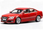 Red / Black 1:64 Scale Motorhelix Diecast 2008 Audi S8 D3 Model