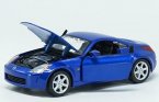 Silver / Blue 1:24 Scale Maisto Diecast Nissan 350Z Model