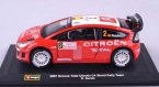 Red Bburago 1:32 Scale NO.2 Diecast 2007 Citroen C4 WRC Model