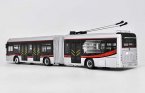 Silver 1:42 Scale Diecast YuTong ZK5180A Trolley Bus Model