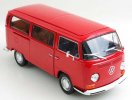 1:24 Scale WELLY Red / White 1972 VW Bus T2 Bus Model