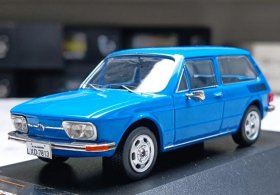 Blue 1:43 Scale Premium X Diecast 1975 VW Brasilia Model