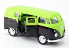 Kids Green-Black Welly 1:36 Scale Diecast 1963 VW T1 Bus Toy