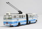 1:76 White-Blue Diecast ShangHai SK561GF Trolley Bus Model