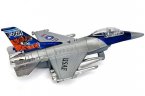 Silver / Red / Yellow Kids Die-Cast F-16C Falcon Fighter Toy