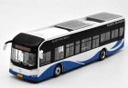 White-Blue 1:50 Scale Diecast Sunwin iEV12 City Bus Model