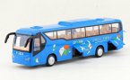 Kids 1:48 Scale Blue Diecast Coach Bus Toy