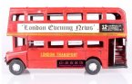 Small Scale Tinplate Red NO. 12 London Double-decker Bus Model