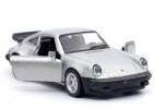 1:36 Scale Silver /Green Diecast 1978 Porsche 911 Turbo Car Toy