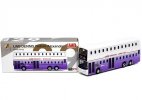 White-Purple LWB Diecast ADL Trident Double Decker Bus Model