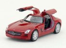 Kids Welly 1:36 White / Red Diecast Mercedes Benz SLS AMG Toy