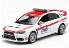 White-Red 1:43 Scale Diecast Mitsubishi Lancer Evolution X Model