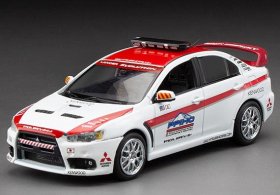White-Red 1:43 Scale Diecast Mitsubishi Lancer Evolution X Model