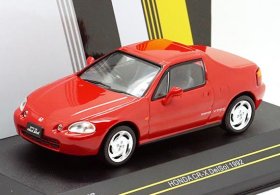 1:43 Scale Red Diecast 1992 Honda CR-X Delsol Model