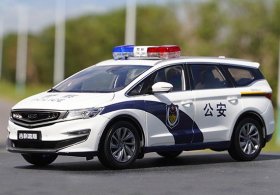 1:18 Scale White Police Diecast 2019 Geely Jiaji MPV Model