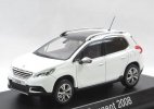 1:43 Scale White Norev Diecast 2013 Peugeot 2008 SUV Model